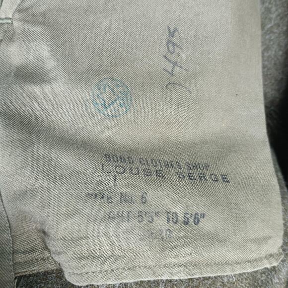 Vintage Military Wool Battle Dress Blouse Jacket Bond Clothes Shop Mens Size 6 - Picture 3 of 13
